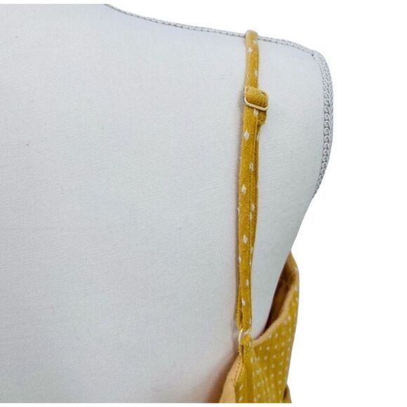 TALULAH La Maison Dress Cotton Midi White Polka Dots  Yellow Size XS - Picture 10 of 14